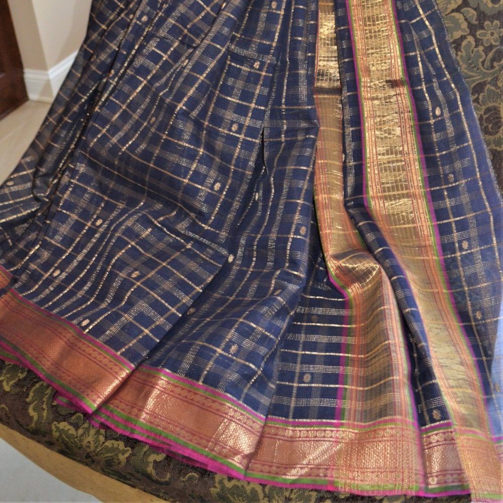 ~~~ TRADITIONAL FANCY COTTON SARI ETHNIC INDIA SAREE FABRIC + FREE GIFT